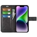 Miniatyrbillede 2 af 6: iPhone 15 Plus Wallet Læder Sort