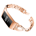 Miniatyrbild 2 av 4: Rhinestone Kristallarmband Fitbit Charge 3/4 Rose Guld
