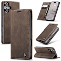 Miniatyrbillede 1 af 7: CaseMe Slim Pungetui iPhone 16 Brun