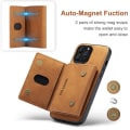 Miniatyrbillede 9 af 10: DG.MING 2 i 1 Magnetisk Kortholder Etui iPhone 15 Pro Max Cognac