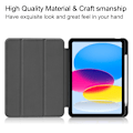 Miniatyrbillede 2 af 10: iPad 10.9 10. generation (2022) Etui Tri-Fold med Pencil-holder Sort