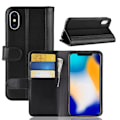 Pikkukuva 1 / 5: Aito nahkakotelo iPhone XS Max Musta
