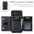 Miniatyrbillede 5 af 10: DG.MING 2 i 1 Magnetisk Kortlomme Etui iPhone 11 Sort
