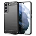 Miniatyrbillede 1 af 7: Carbon Shockproof TPU Cover Samsung Galaxy S23 Plus Sort