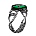Miniatyrbillede 2 af 3: Rhinestone Krystalarmbånd Samsung Galaxy Watch 7 44mm Sort