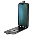 Miniatyrbillede 2 af 7: Læder Flip Cover iPhone 14 Pro Sort