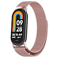 Miniatyrbillede 1 af 6: Milanese Loop Armbånd Xiaomi Mi Band 9 Rosa