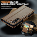 Miniatyrbillede 5 af 10: CaseMe Slim Wallet Case RFID-beskyttelse Samsung Galaxy S25 Brun