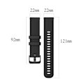 Miniatyrbillede 6 af 6: Silikone Rem Garmin Vivoactive 4/Venu 2 Sort