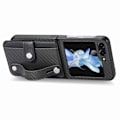 Miniatyrbillede 2 af 9: Læderetui Kortlomme + Håndrem Samsung Galaxy Z Flip 5 Sort