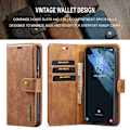 Miniatyrbillede 5 af 10: DG.MING 2-i-1 Magnet Pung Samsung Galaxy S24 Plus Cognac