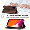 Miniatyrbillede 5 af 6: LC.IMEEKE Pungetui iPhone 13 Pro Brun