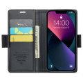 Miniatyrbillede 2 af 10: CaseMe Slim Pungetui RFID-beskyttelse iPhone 15 Plus Sort