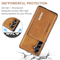 Miniatyrbillede 9 af 10: DG.MING 2 i 1 Magnetisk Kortlomme Etui Samsung Galaxy S25 Cognac