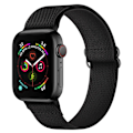 Miniatyrbillede 1 af 5: Elastisk Nylonrem Apple Watch Series 10 46mm Sort
