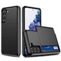 Pikkukuva 1 / 5: Samsung Galaxy S21 FE -kuori, korttipidike, musta