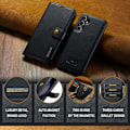 Miniatyrbillede 4 af 10: DG.MING 2-i-1 Magnet Pung Samsung Galaxy S23 FE Sort