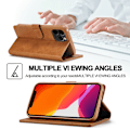 Miniatyrbillede 5 af 6: LC.IMEEKE Pungetui iPhone 13 Pro Cognac