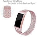 Pikkukuva 3 / 4: Milanese-silmukkaranneke Fitbit Charge 3/4 - Vaaleanpunainen