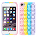 Miniatyrbillede 1 af 6: iPhone 7/8/SE Skal Silikon Pop It Fidget Rosa
