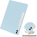 Miniatyrbillede 6 af 9: Samsung Galaxy Tab S9 FE Plus Etui Tri-Fold Med Pen-holder Blå