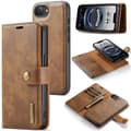 DG.MING 2-in-1 Magnet Wallet iPhone 16e Cognac