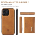 Miniatyrbillede 5 af 10: DG.MING 2 i 1 Magnetisk Kortlomme Etui iPhone 15 Pro Cognac