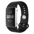 Pikkukuva 2 / 5: Fitbit Charge 3/4:lle tarkoitettu hopeanvärinen TPU-kotelo
