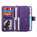 Miniatyrbild 3 av 7: Zipper Magnet Leather Wallet iPhone 12/12 Pro Lila
