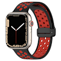 Pikkukuva 1 / 6: Silikoniranneke Urheilu Apple Watch 38/40/41 mm Musta/Punainen