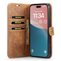 Pikkukuva 2 / 8: DG.MING 2-in-1 Magnet Wallet iPhone 16 Cognac