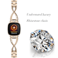 Pikkukuva 3 / 3: Rhinestone-kristallarmband Fitbit Versa 3/Sense Guld