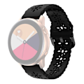 Miniatyrbillede 1 af 3: Blomster Silikon Rem Samsung Galaxy Watch FE Sort