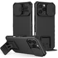 Kickstand Skal iPhone 16 Pro Kameraskydd Svart