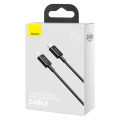 Miniatyrbillede 8 af 8: Baseus Hurtigopladningskabel USB C til Lightning 20W 2m Sort