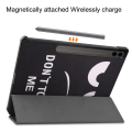 Miniatyrbild 5 av 9: Samsung Galaxy Tab S9 FE Plus Fodral Tri-fold Don't Touch Me