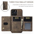Miniatyrbillede 2 af 9: DG.MING 2 i 1 Magnetisk Kortlomme Etui iPhone 16 Pro Brun