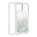 Pikkukuva 5 / 5: Glitter Bling TPU -kotelo iPhone 13 Prolle, hopea