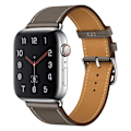 Miniatyrbillede 1 af 4: Ægte læderrem til Apple Watch 42/44/45/49 mm Grå