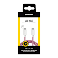 Miniatyrbillede 2 af 2: Smartline USB-kabel USB-C - USB-C 3A 1m Rosa