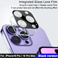 Miniatyrbillede 4 af 7: Imak Hærdet Glas Linsebeskyttelse iPhone 16 Pro Sort