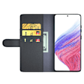 Miniatyrbillede 2 af 7: Ægte læderetui Samsung Galaxy A53 Sort