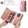Miniatyrbillede 9 af 10: CaseMe Multi-Slot 2 i 1 Pungetui iPhone 15 Pro Max Rosa