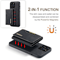 Pikkukuva 4 / 10: DG.MING 2 i 1 magneettinen korttilokotelo iPhone 16 Pro Max musta