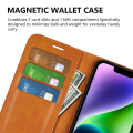 Miniatyrbillede 4 af 6: iPhone 15 Pung i Læder Cognac
