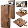 Miniatyrbild 1 av 9: DG.MING 2-in-1 Magnet Wallet Google Pixel 8 Cognac