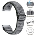 Miniatyrbillede 3 af 3: Flettet nylonarmbånd Fitbit Versa/Versa 2 Grå