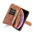 Pikkukuva 6 / 8: DG.MING 2-in-1 Magnet Plånbok iPhone XS Max Cognac