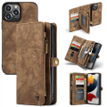 Miniatyrbillede 1 af 7: CaseMe Multi-Slot 2 i 1 Pungetui iPhone 13 Pro Brun