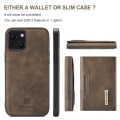 Miniatyrbillede 5 af 10: DG.MING 2 i 1 Magnetisk Kortlomme Etui iPhone 15 Brun